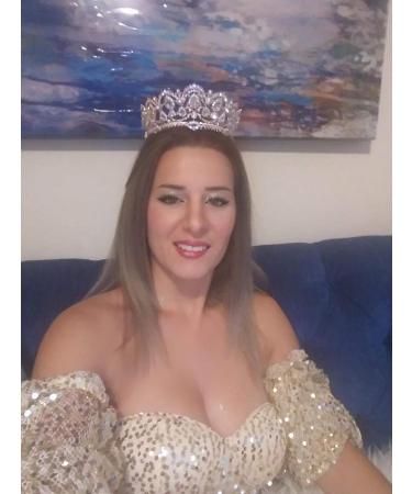 SNOWH Rhinestone Wedding Tiara - Rose Gold Princess Crown for Women and Girls - Buy Online on SooperMarket.com