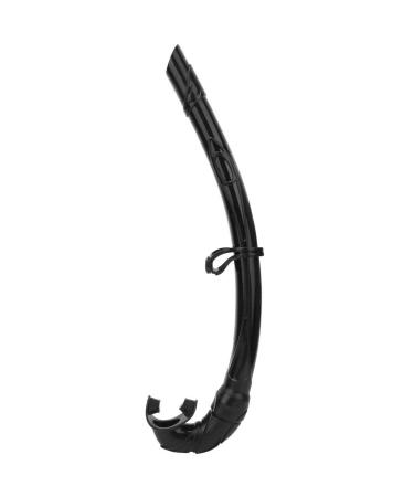 Snorkeling Breathing Tube Sturdy Durable Comfortable Flexible Wet Breathing Tube for Adults Children for Free Diver(Black)