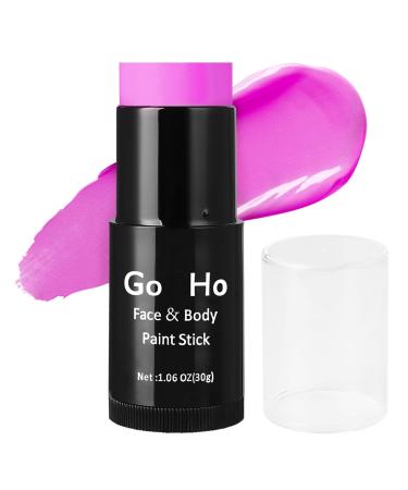 Mysense Cream-Blendable Purple Pink Face Body Paint Stick (1.06 Oz) Purple Pink Makeup Stick for Adults Children Halloween Cosplay SFX Makeup Waterproof Pink Eye Black Stick