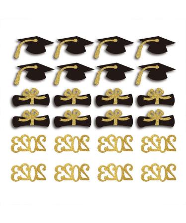 48 Pcs/Set Mini Graduation Cupcake Toppers Birthday Cake Decoration Students Graduation Party Mini Cake Ornaments Gifts Cupcake Toppers