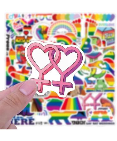 Rainbow Gay Pride Heart Frogs Animal Stickers - 50 PCS LGBT Equal Love Decor Decals for Water Bottle, Bike, Skateboard | LGBTQ Pride Collection - Buy Online on SooperMarket.com