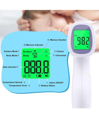 Digital No Touch Thermometer for Adults & Kids - Infrared Fever Alarm with Instant Accuracy - Purple - Buy Online on SooperMarket.com