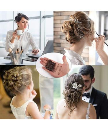 50 U-Shaped Hairpins for Women & Girls - 6cm Bobby Pins in Storage Box - Perfect for Hairdressing Salons & Everyday Use (Brown) - Buy Online on SooperMarket.com