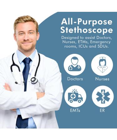 Buy Novamedic Classic Black Dual Head Stethoscope - 22-inch Adult Size for Nurses Doctors & Cardiac Care | International Shipping Available - Buy Online on SooperMarket.com
