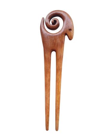 Marycrafts Wooden Ram Symbol Hair Pin - Handcrafted Hair Fork Stick for Unique Hair Accessories - Buy Online on SooperMarket.com