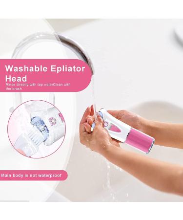 Portable Smooth Glide Epilator for Women - Cordless Electric Facial Hair Removal and Peach Fuzz Remover for Bikini, Face, Arms, Legs, Armpits - Gentle and Sensitive Skin Care - Buy Online on SooperMarket.com