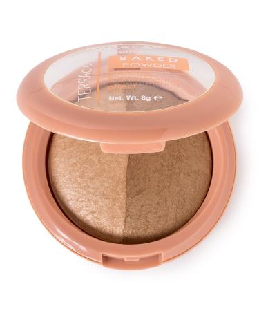 Impala Terracotta Baked Powder | Bronzing Powder | For all skin types | Bronze & shimmer effect | Color N2 Duo 2 Duo 8 g (1 pack)