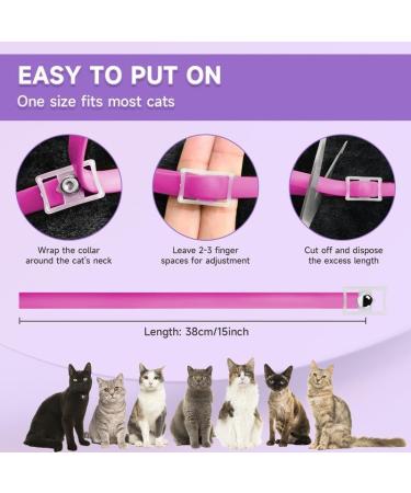 1 Pack Natural Protection Repellent Collar for Cats Cat Repellent Treatment Adjustable Cat Repellent Collars Water Resistant Repellent Collar for Cats Pink - Buy Online on SooperMarket.com