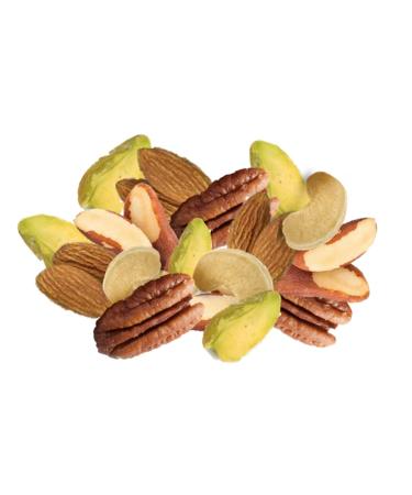 Farm Fresh Nuts Dry Roasted Deluxe Mixed Nuts with Himalayan Salt - 1lb Pack - Almonds, Brazil Nuts, Cashews, Pecans & Pistachios - Premium Quality Snack Mix - Buy Online on SooperMarket.com