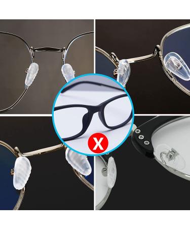 Vivixin Eyeglasses Nose Pads 25 Pairs - Repair Kit with Screwdriver, Screws, Tweezer, Cleaning Cloth - Anti-Slip Silicone Ear Grip - Nose Pad Replacement for Sunglasses & Reading Glasses - Buy Online on SooperMarket.com