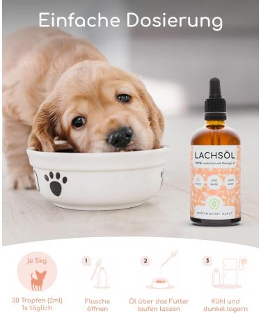 Premium Norwegian Salmon Oil for Dogs | Omega-3 Rich Supplement | 100ml - High-Dose Natural Formula - Buy Online on SooperMarket.com
