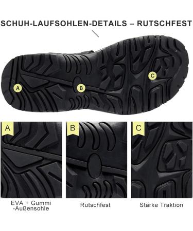 Outpro Women's Hiking Sandals - Comfortable Waterproof Sports Sandals with Foot Vault Support - Size 38 EU - Pure Black - Buy Online on SooperMarket.com