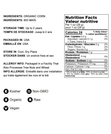 Organic Super Sweet Corn  8 Ounces - Freeze-Dried Kernels  Non-GMO  Kosher  Raw  Healthy Snack  Bulk  Grown in the USA 0.5 Pounds - Buy Online on SooperMarket.com