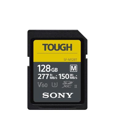 Sony TOUGH-M series SDXC UHS-II Card 128GB, V60, CL10, U3, Max R277MB/S, W150MB/S (SF-M128T/T1) 128GB Card