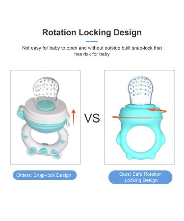 Xiaoxin Baby Food Feeder Pacifier Tooth Relief for Toddlers | S/M/L Silicone Tissue | 2-Pack for Easy International Shipping - Buy Online on SooperMarket.com