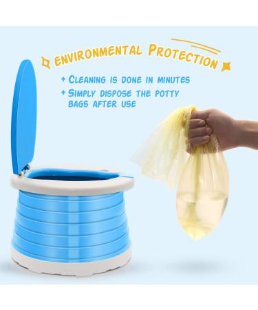 Portable Potty for Kids Toddlers Foldable Travel Potty Training Seat Foldable Toddler Potty Seat for Travel  Car  Camping  Park Outdoor  Indoor(Baby Blue) - Buy Online on SooperMarket.com