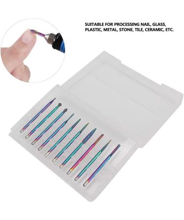 Dekaim Nail Drill Bit Set - 10pcs Tungsten Alloy Nail Drill Bits for Polishing & Manicure/Pedicure Accessories | Type 3 - International Shipping Available - Buy Online on SooperMarket.com