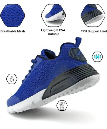 Kids Breathable Athletic Sneakers for Boys and Girls - Royal Blue/Navy Blue (Size 13 Little Kid) - Buy Online on SooperMarket.com