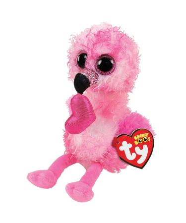 TY 2004869 The Flamingo Beanie stuffed animal Multicolored Heart Flamingo Dainty