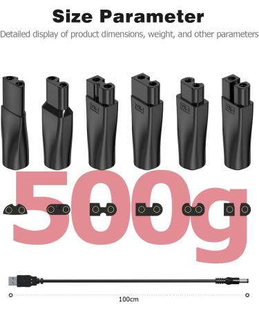 Shaver Charger Cable Kit for Philips, Whal, Kemei, Babybliss - Compatible with Mellbree - Best Quality Charging Solution - Buy Online on SooperMarket.com