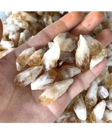 Raw Crystals Bulk Natural Stone Crystal Rough Citrine Crystal Point 20pc Full of Texture - Buy Online on SooperMarket.com