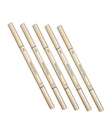 Beavorty 5pcs Double Ended Eyebrow Pencil Waterproof Eyebrow Pen Double- Head Eyebrow Pens Makeup Tools
