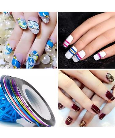 Nail Striping Tape Nail Art Striping Decals Nail Line Sticker DIY Nail Tip Decoration 32PCS Nail Striping Tape - Buy Online on SooperMarket.com