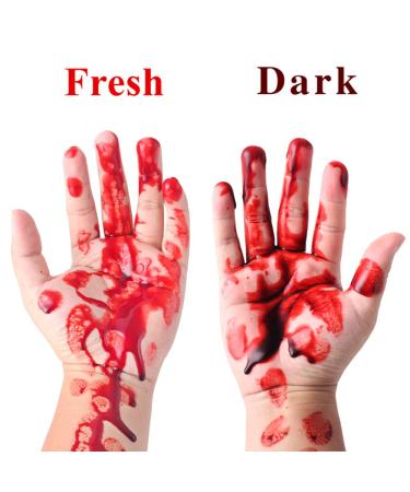 Go Ho Fake Blood Makeup (2 oz) - Realistic & Washable Halloween Blood for Scar Wound, Cosplay, SFX - Zombie & Vampire Effects - 2 OZ - Buy Online on SooperMarket.com