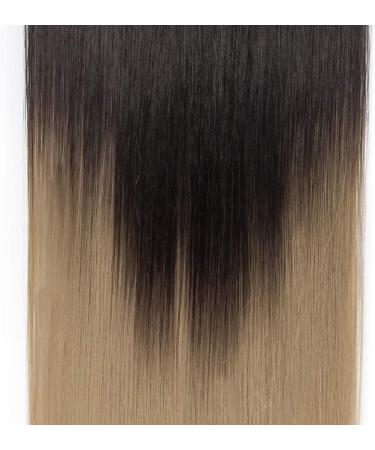 Silk-co 26 Inch 8PCS Clip in Hair Extensions Dark Brown to Ash Blond - 100% Synthetic Long Straight Hair Piece for Full Head - Buy Online on SooperMarket.com
