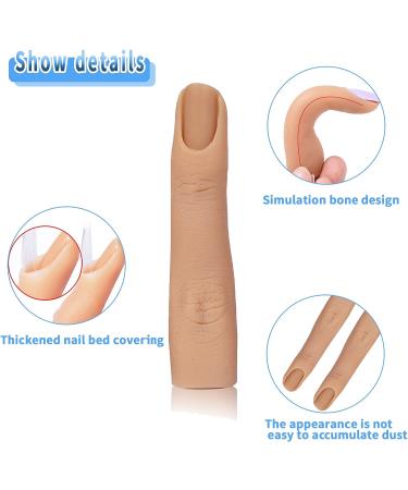 2Pcs Silicone Fake Nail Training Fingers for DIY Manicure and Nail Art Practice - Buy Online on SooperMarket.com