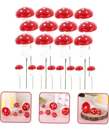Alipis 60 Pcs Mushroom Cake Toppers Lovely Tiny Mushrooms Birthday Cake Decorations Woodland Theme Cupcake Toppers Cute Mushroom Cupcake Topper Balloon Pump Paper Cup Foam Statue Red - Buy Online on SooperMarket.com