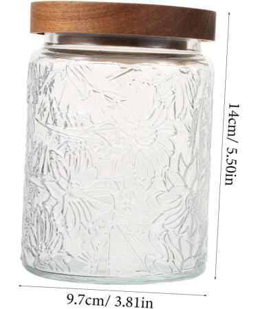 Alipis 2pcs Glass Jar Cereal Container Candy Jar Canisters Household Dried Food Container Household Storage Jar Candy Container Storage Accessory Snack Holder Cereals Wood Tea - Buy Online on SooperMarket.com
