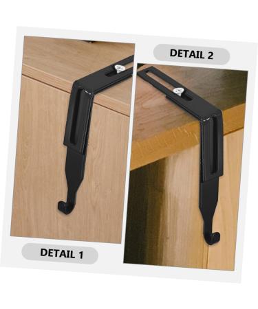ABOOFAN 2pcs Metal Cabinet Hooks Heavy Duty Clothes Hanger Towel Hooks Metal Hook Wall Hanging Household 8.00X7.00X1.20CM Black - Buy Online on SooperMarket.com
