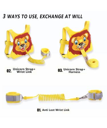 Yellow Toddler Leash & Anti-Lost Wristband Safety Harness for Boys - Pink Christmas Gift - Buy Online on SooperMarket.com