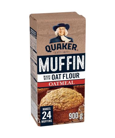 Quaker Oatmeal Muffin Mix Made with Oat Flour 900g | Makes 24 Muffins | Source of Fibre | No Artificial Colours or Flavours | Made with Whole Grain Canadian Oats