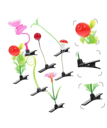 KALLORY 56 pcs Plant Girls Mixed Style Toddler Barrettes - Mini Sprout Hairpins Pins for Kids Party with Grass Sprouts, Little Mushrooms, Butterflies - Novelty Simulation Barrette Set - Buy Online on SooperMarket.com