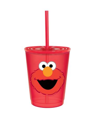 amscan Everyday Sesame Street Sippy Plastic Cup - 12 Oz.| 1 Red Kids Cup  Perfect Party Favor & Drinkware For Kids Birthday Party  Themed Event  Baby Shower  Indoor & Outdoor Event & More
