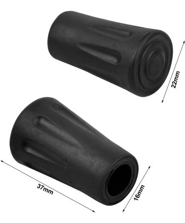 Buy 4 Rubber Buffers for Hiking Sticks - Replacement Tips for Nordic Walking & Crutches | 12mm Anti-Slip Design - Buy Online on SooperMarket.com