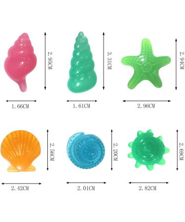 Yisscen Colorful Light Stones - 90 Bright Pebble Stones for Aquariums Children's Room D cor & Garden Walkways | Mixed Color Starfish & Shell Glow Stones - Buy Online on SooperMarket.com