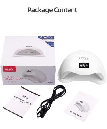 36W SUNUV Led UV Nail Lamp with Timer Sensor and LCD Screen - Ideal for Gel Nail Polish Drying at Home & Salon - Buy Online on SooperMarket.com