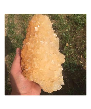 Meditation Home Decor Natural Yellow Calcite Quartz Crystal Ornaments Stone Meditation Reiki 1pc