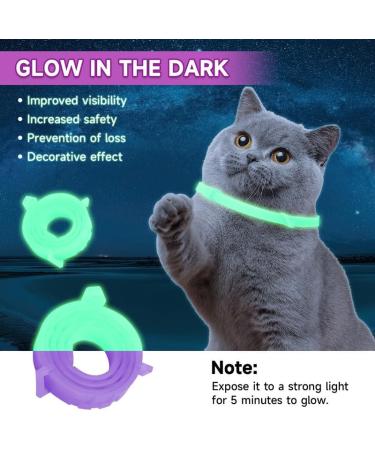 Woyamay Calming Collar for Cats Luminous Safety Glow Adjustable Calming Cat Collar for Anxiety Relief Natural Cat Calming Pheromone Collar with 60 Days for Kitten Medium Large Cats 2 Pack Purple Purple-2 Pack - Buy Online on SooperMarket.com