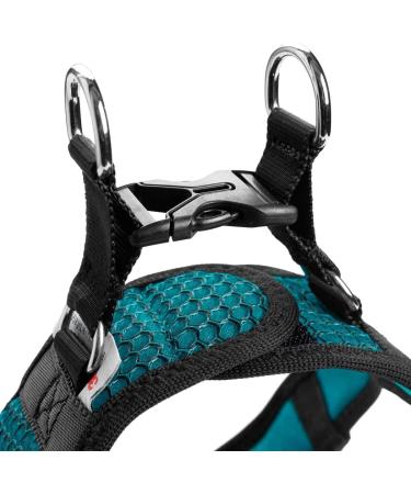 HUNTER HILO COMFORT Harness for Small Dogs - Mesh & Reflective Elements Turquoise ML - International Shipping Available - Buy Online on SooperMarket.com