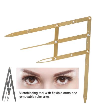 Golden Ratio Calipers - Stainless Steel Eyebrow Measuring Ruler | Flexible Mapping Tool for Permanent Makeup (Gold - Buy Online on SooperMarket.com