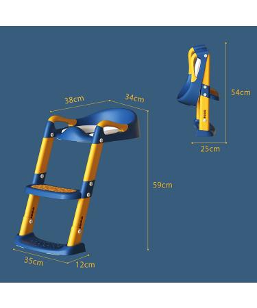 Potty Training Seat with Step Stool Ladder | Kids Toilet Trainer for Boys and Girls - Blue - Buy Online on SooperMarket.com