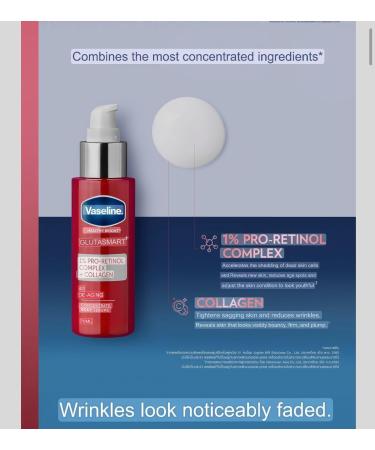 Vaseline Healthy Bright GlutaSmart 4D De-Aging Concentrate Body Serums 76 Ml. 1% Pro-Retional Complex + Collagen for Youthful Revitalised Skin from 1st use - Buy Online on SooperMarket.com