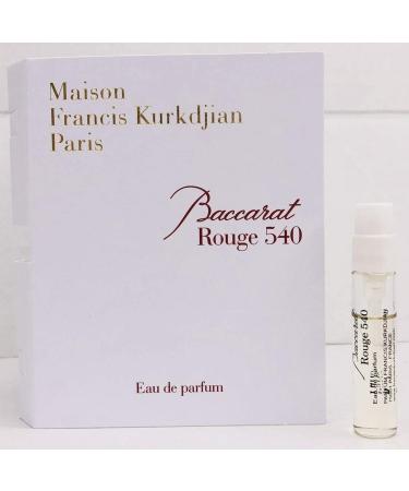 Maison Francis Kurkdjian BACCARAT ROUGE 540 Eau de Parfum Vial Spray 2ml / 0.06 fl oz Floral 0.06 Fl Oz (Pack of 1)