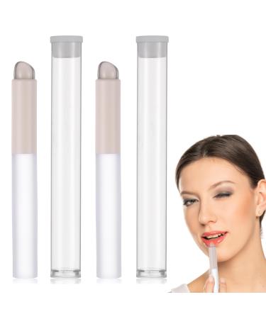 2pcs Mini Lip Brushes for Lip Balm Silicone Fingertips Lip Brush with Storage Box Multi Functional Concealer Brush Reusable for Lipstick Concealer Eyeshadow Silicone Lipstick Applicator Brushes