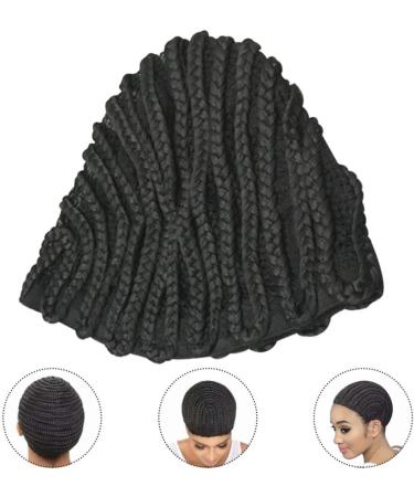 Crochet Braids Cap Braiding Wigs Cap Black Cornrow Wig Cap Synethic Wigs Mesh Cap for Making Wig Braided Wig Cap - Buy Online on SooperMarket.com