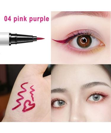 Pink Purple Multicolor Waterproof Liquid Eyeliner | Felt Tip for Eyebrows & Eyelashes | Body Paint Pen - Buy Online on SooperMarket.com